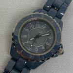 Isaac Mizrahi Isaac Mizrah Live! Ceramic Blue/Grey women watch 34mm rotating bezel 6” running Photo 1