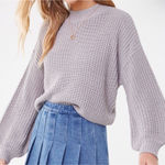 Forever 21 Cropped Chunky Knit Sweater – Size M Photo 0