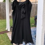 Evan Picone EVAN - PICONE Black Sheer Spotted over Satin Lining Dress Satin Straps 12 Photo 14