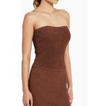 Amanda Uprichard - Vanita Knit Strapless Bandeau Top in Brown Photo 3