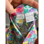 VTG Axiom Floral Teddy Romper One Piece Lingerie Adjustable Straps Sz Large Pink Photo 3