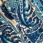 Loft Paisley Print Sleeveless Wide Leg Romper Jumpsuit Size Large L White Blue Photo 7