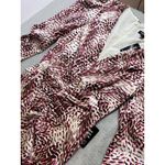 EXPRESS ABSTRACT ANIMAL LEOPARD PRINT PUFF SLEEVE RUCHED HI-LO MIDI DRESS XXS Photo 3