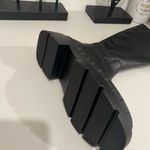 Lisa Vickey Black Tall Faux Leather Boots Size 6 Photo 5