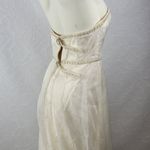Birnbaum & Bullock Womens Bridal Gown Size 10 Ivory Silk Strapless Rhinestones Photo 5