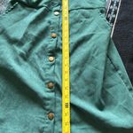 SheIn Teal Blue Midi Dress Overalls SZ M Button-Up Sleeveless Vest Cottagecore Photo 8