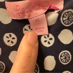 Lilly Pulitzer Downie Blue and White Citrus Fruit Wrap Dress 100% Silk Size 14 Photo 5