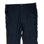 Three Dots  Black Crinkle Pull On Pants XL Wide Leg Boho Textured Lightweight Photo 1