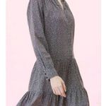 Rebecca Taylor LA VIE black white polkadot ruffle mini dress Sz L New Msrp $295 Photo 3