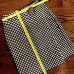 Ralph Lauren Black White Houndstooth Wool Lined Wrap Skirt Leather Closure Sz 4 Photo 7