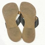Tory Burch  Thora Flat Flip Flop Thong Sandals Black Brown Leather Size 9 Photo 5