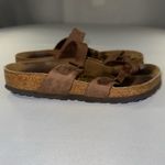 Birkenstock • Brown Leather Mayari Mocha Toe Strap Toe Loop GUC EUC Sz 39 Photo 3