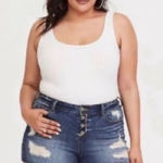 Torrid 3.5 Short HRMSA Button Fly Denim Jean Shorts Raw Hem Photo 0