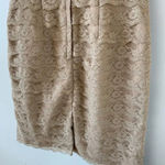 Downeast Basics Beige Satin Lace Formal Dress M Photo 5