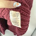 Free People My Only Sunshine Cowl Neck Sweater Chunky Knit Maroon Size S Photo 4