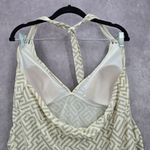 Liz Lange Maternity 010.  Cream Greek Key Halter Padded Tankini XL Extra Large Photo 4