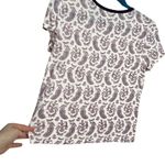 American Eagle Purple Paisley Short Sleeve Moderately Cropped Baby Tee Shirt Photo 10