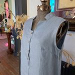 NWT Lintico 100% Linen Taylor Sleeveless
Straight High Slit Maxi Dress Sz S 🧡🎀 Blue Photo 5