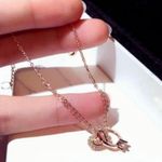 14K Rose Gold Plated Heart Ring Charm Bracelet for Women Photo 1