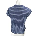 Banana Republic Women's Blue Striped Cap Sleeve Crew Neck Tee T-shirt Top Size S Photo 1