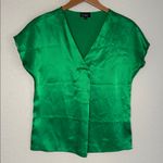 Wicked 2 Satin Tops Nicole Miller NY Pink & Green Blouse Small Jewel Tone Photo 0