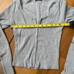 Brandy Melville  Heather Gray Button Thermal, One Size Photo 1