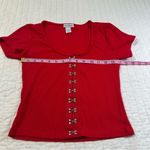 Love Streak Vintage Y2K 90s  Red Crop Top Corset Photo 3