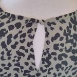 Massini  olive leopard blouse size medium Photo 4