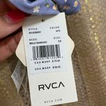 RVCA  Grey Purple Floral Mille Bandeau Bikini Swim Top Small NWT Photo 4