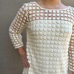 Anthropologie Sweater Dress Tunic Embroidered Lace Cut Out - size 10 Photo 2