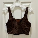 PINK - Victoria's Secret PINK by Victoria Secret Longline Relay Sports Bra Size Large Leopard print NEW Photo 4