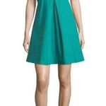 Halston Heritage 𝅺Halston Clover Green Heritage Split Neck Flare Cocktail Dress Photo 0