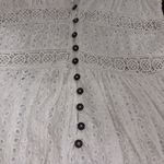 Raga  Anthropologie M White Juhi Luna Eyelet Button Down Flutter Sleeve Maxi Photo 4