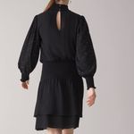 White House | Black Market NWT Rhinestone Studded Blouson Dress Black Large $170 Photo 1