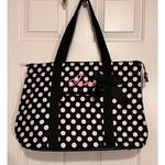 Black and White Insulated Dot Tote with Jane and a Black Bow 20" Long x 14" Tall Photo 0