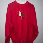 Vintage 90's Classic Bird Embroidered Logo Sweater Red Size XL Photo 4
