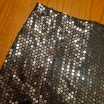Cache  Black Sequin Encrusted Lined Mini Pencil Skirt Size Small Vintage 1970s‎ Photo 4