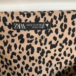 ZARA Cheetah Leopard Print Cropped Puff Sleeve Blouse Sz Medium Photo 8
