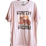 “Faith Over Fear” Pink Graphic T Photo 0