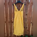 Reformation NWOT Alira Linen Midi Dress in Tuscan Sun Yellow Women’s Size 4 Photo 1