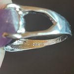 Purple amethyst gemstone S925 silver ring size 7 Photo 7