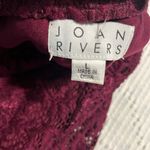 Joan Rivers Dress Wine Cranberry Lace Crochet Lined Dressy Photo 1