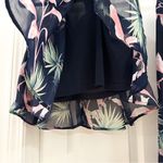 Miss Avenue JustFab Tropical Print Halter Top Wide Leg Pant 2pc Set Blue Pink M Photo 6