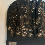 Be Clothing Company Black Short with Gold Accent Sequins Gold Photo 1