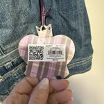 Vera Wang Princess  Pearl Collar Denim Jacket XS Frayed Trim Stretch Chic Feminin Photo 1