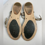 Frye Silver Metallic Mary Harness Leather Thong Slingback Sandal Photo 3