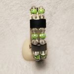 Green, Gray, & White Magnetic Bracelet Green Photo 3