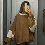 Free People  Uptown Colorblock Pullover in Camel Ivory Size X-Small Photo 12