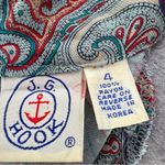 Vintage J.G. Hook Paisley Pleated Skirt Mock Neck Maxi Dress Green Multi 4 Photo 10