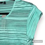 Apt. 9  size small burnout crewneck tee short sleeve roll cuffs sheer striped nwt Photo 1